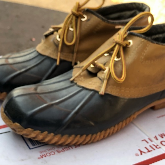 Hush Puppies Men’s Brown Leather Unlined Lace-up Rain Ankle Duck Boots Size 11 - Picture 11 of 11